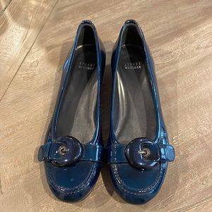 Stuart Weitzman Blue Buckle Flats